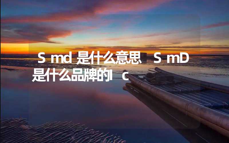Smd是什么意思 SmD是什么品牌的Ic